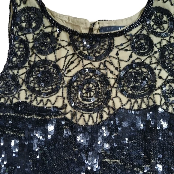 Vintage 80's Liu.jo Dress Art Wear Embellished Sequins Regency Gothic Wedding - Picture 3 of 15